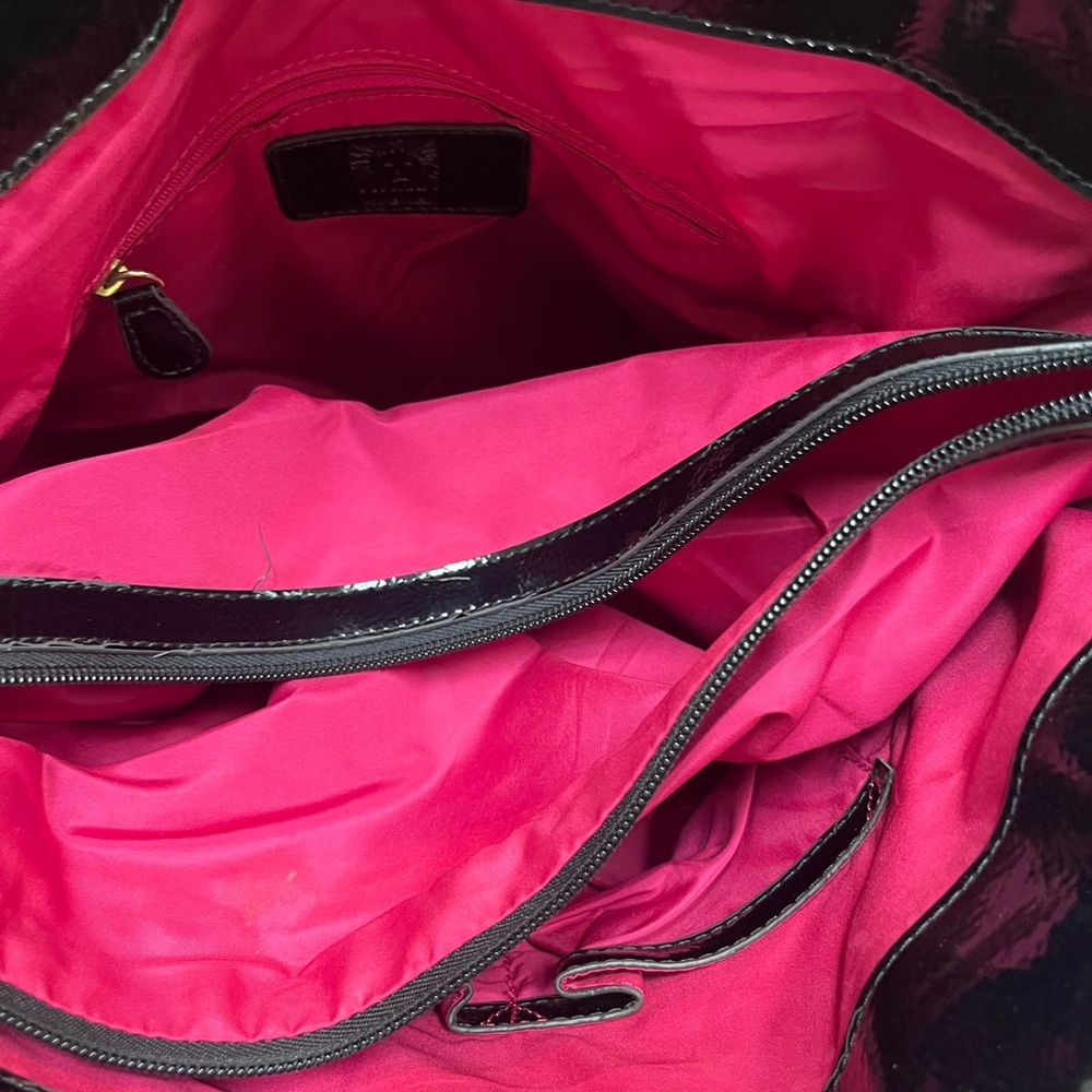 Anne Klein Black and White Zebra Tote - Picture 4 of 4